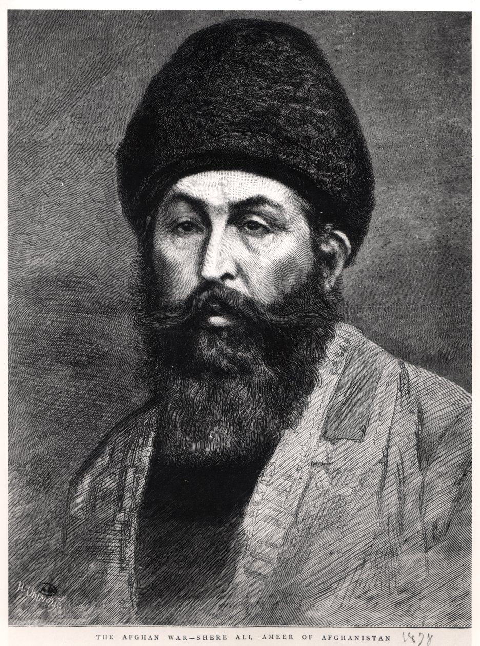Portret van Shir Ali Khan (1825-79) Emir van Afghanistan, 1878 door English School