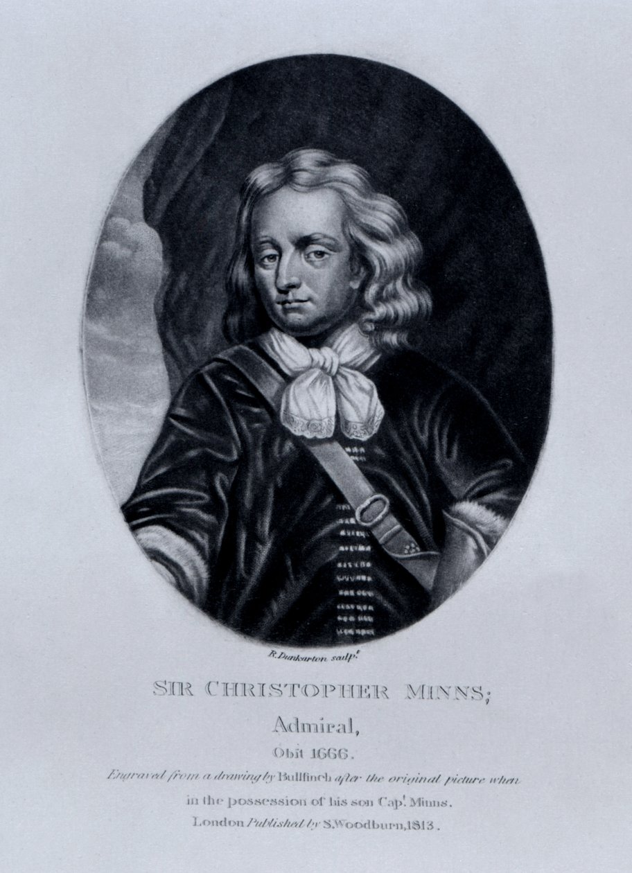 Portret van Sir Christopher Minns, uit 