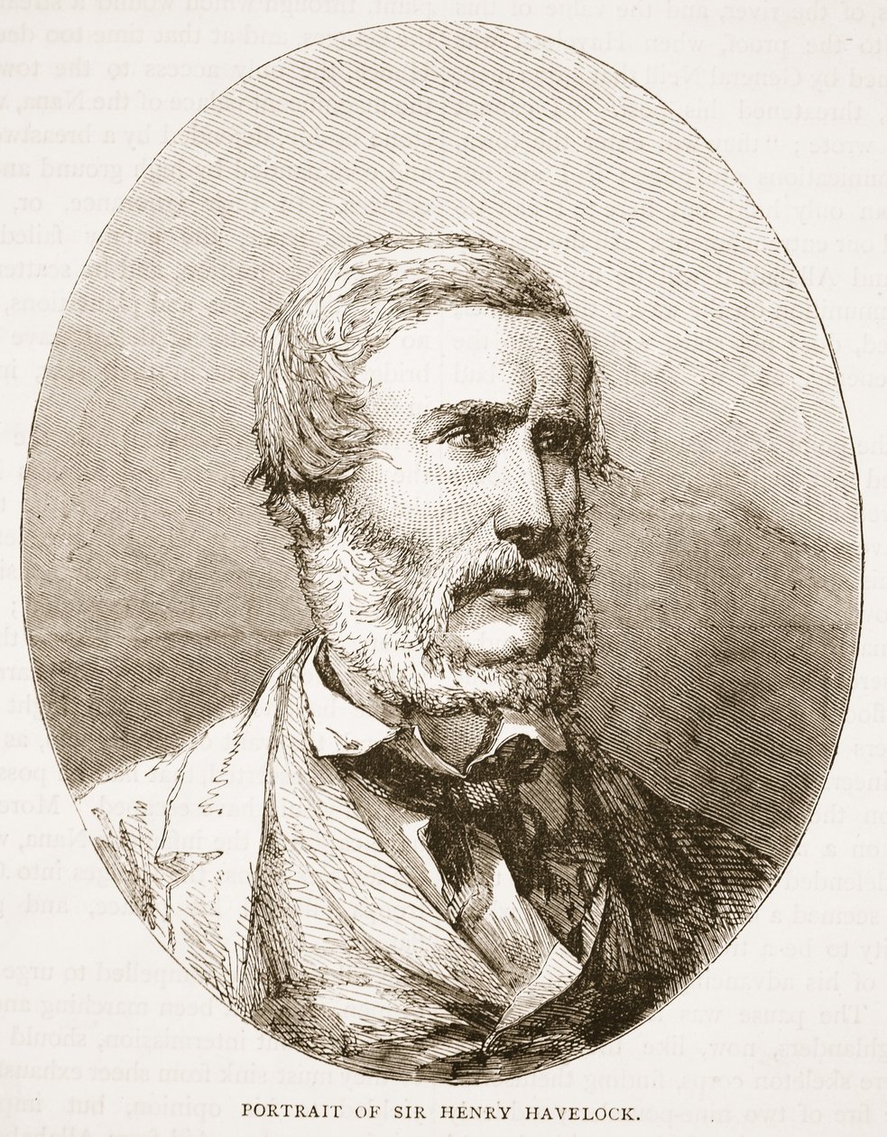 Portret van Sir Henry Havelock, illustratie uit Cassells Geïllustreerde Geschiedenis van Engeland door English School