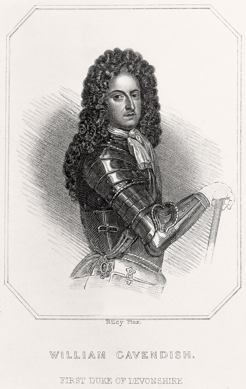 Portret van William Cavendish, 1e Hertog van Devonshire door English School