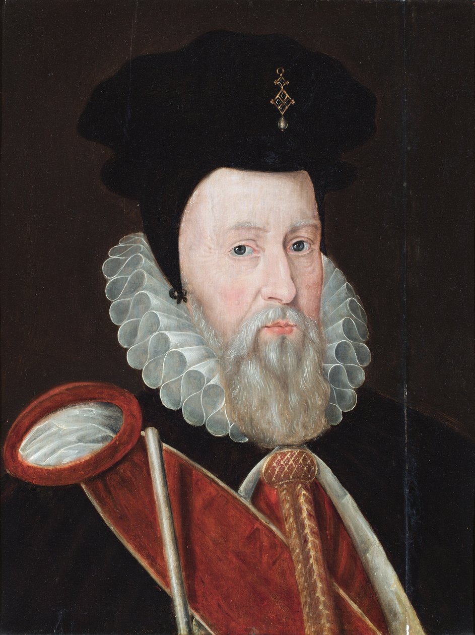 Portret van William Cecil, Lord Burghley door English School
