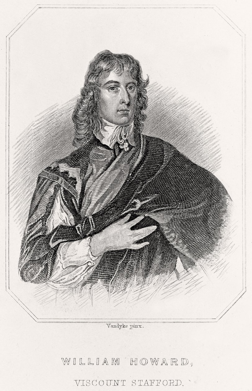 Portret van William Howard, Burggraaf Stafford door English School