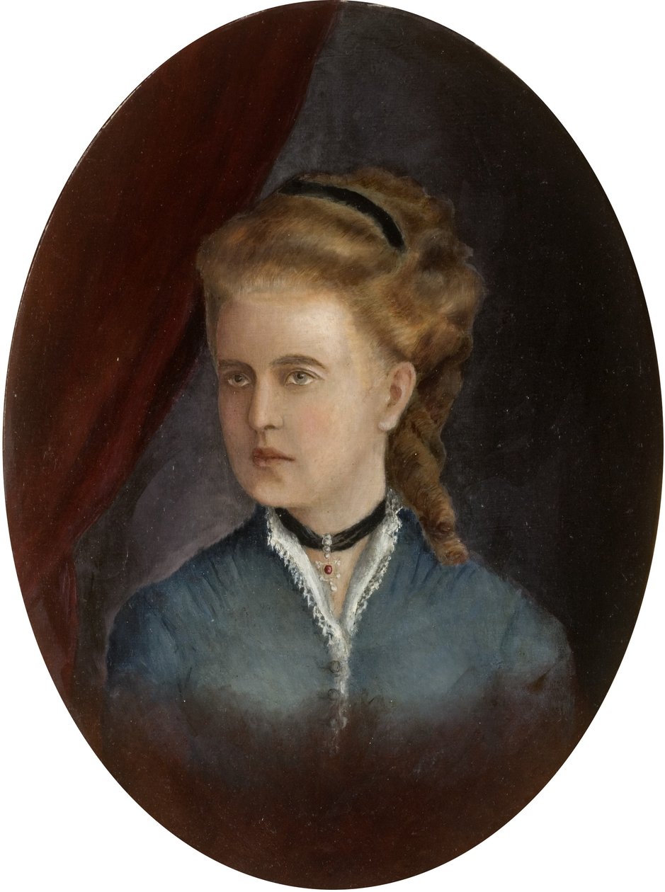 Portret van een Jonge Vrouw door English School