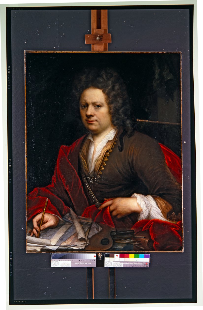 Portret van een kunstenaar door English School