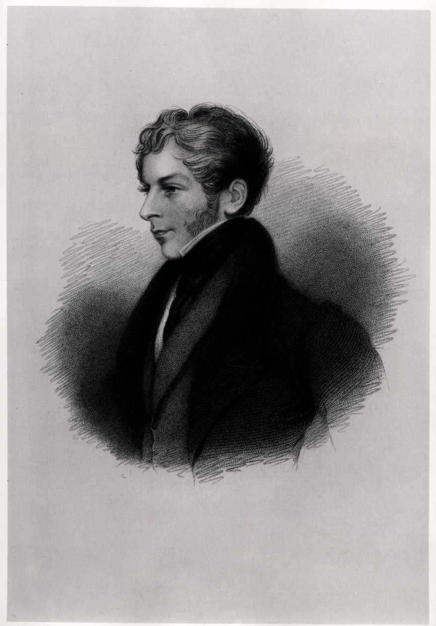 Portret van de Graaf van Clare, uit Illustraties bij het leven en werk van Lord Byron, Volume II, door E.F.Fuden, 1833-34 door English School