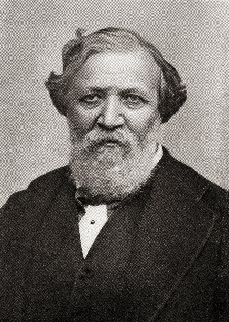 Portret van de Engelse dichter Robert Browning (1812-89) door English School