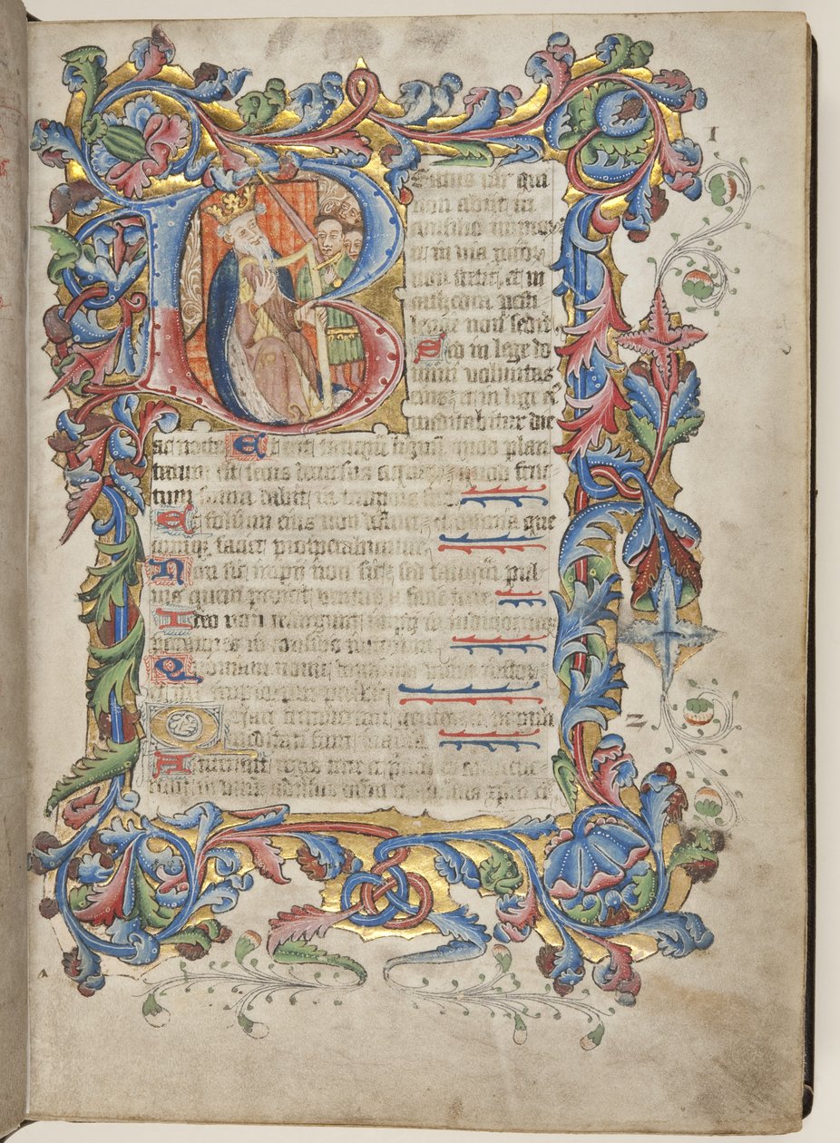 Psalter met Sarum gebruikskalender, ca. 1425-75 door English School