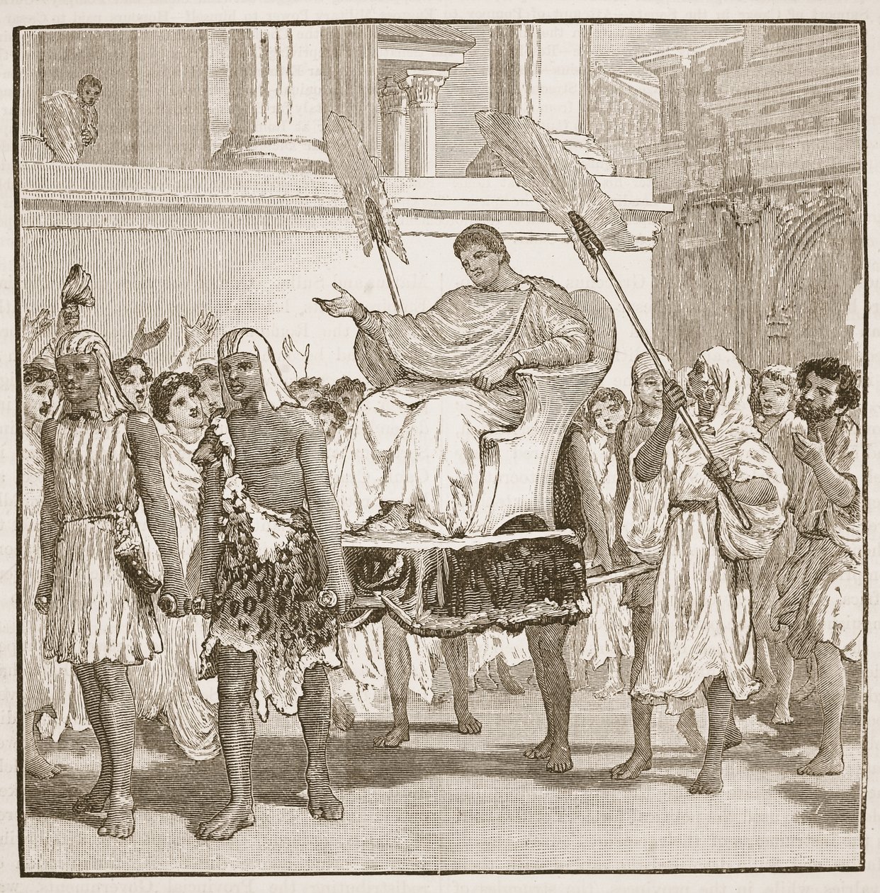 Publieke vreugde bij het herstel van Pompeius door English School