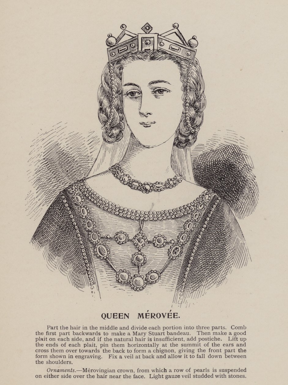Queen Merovee (engraving) door English School