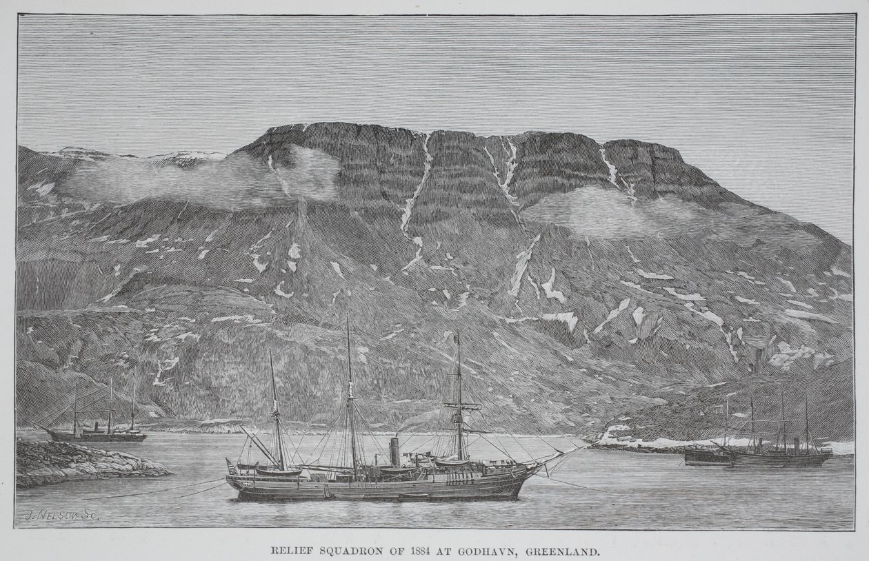 Hulpsquadron van 1884 in Godhavn, Groenland, Londen 1886 door English School
