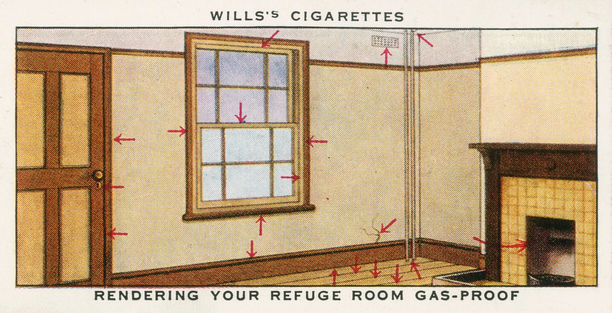 Je schuilruimte gasdicht maken (kleurenlitho) door English School