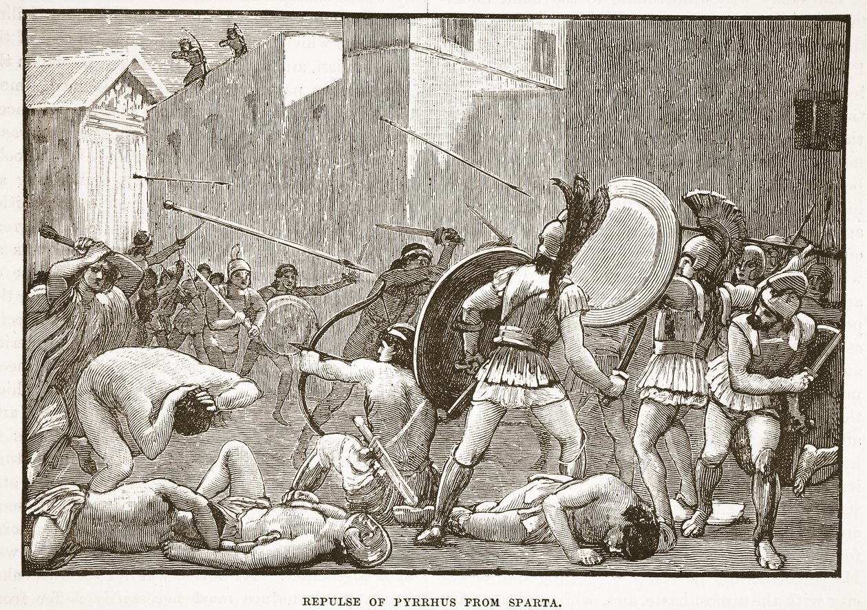 Terugslag van Pyrrhus uit Sparta door English School