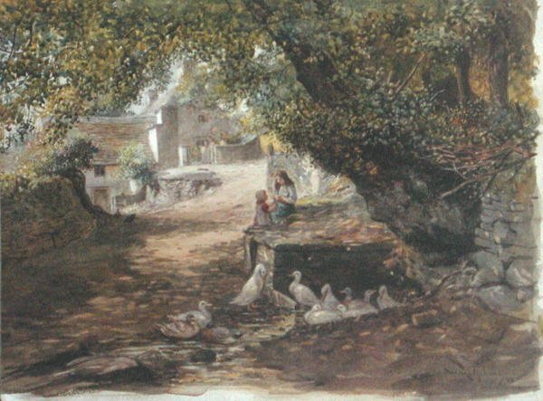 Rustend in de schaduw, ca. 1880 door English School
