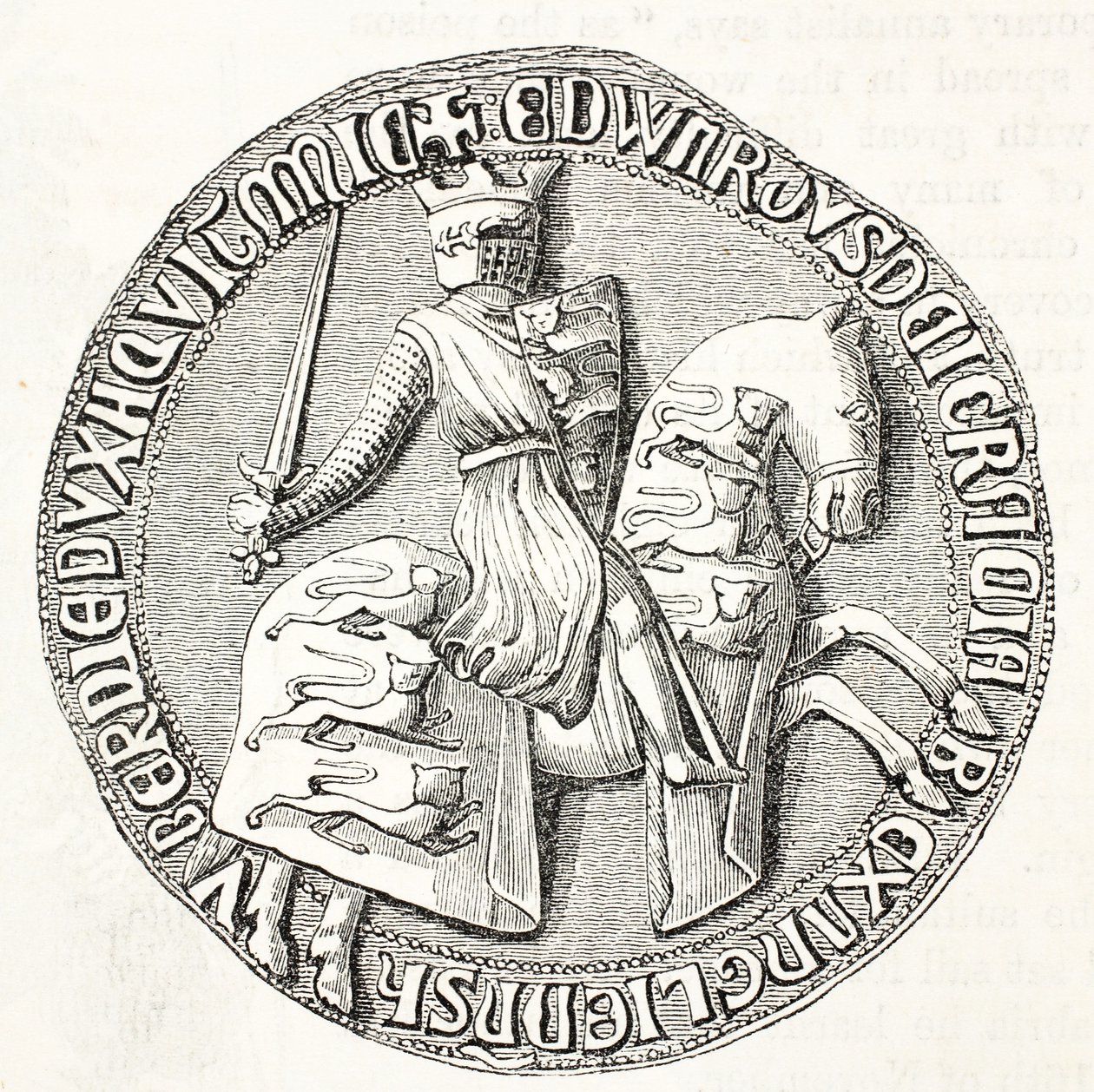 Keerzijde van het Grote Zegel van Edward I door English School
