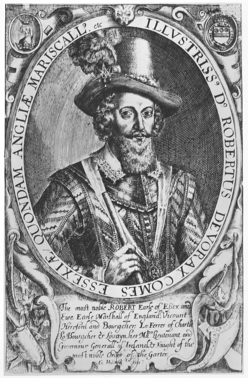 Robert Devereux, 2e Graaf van Essex (gravure) door English School