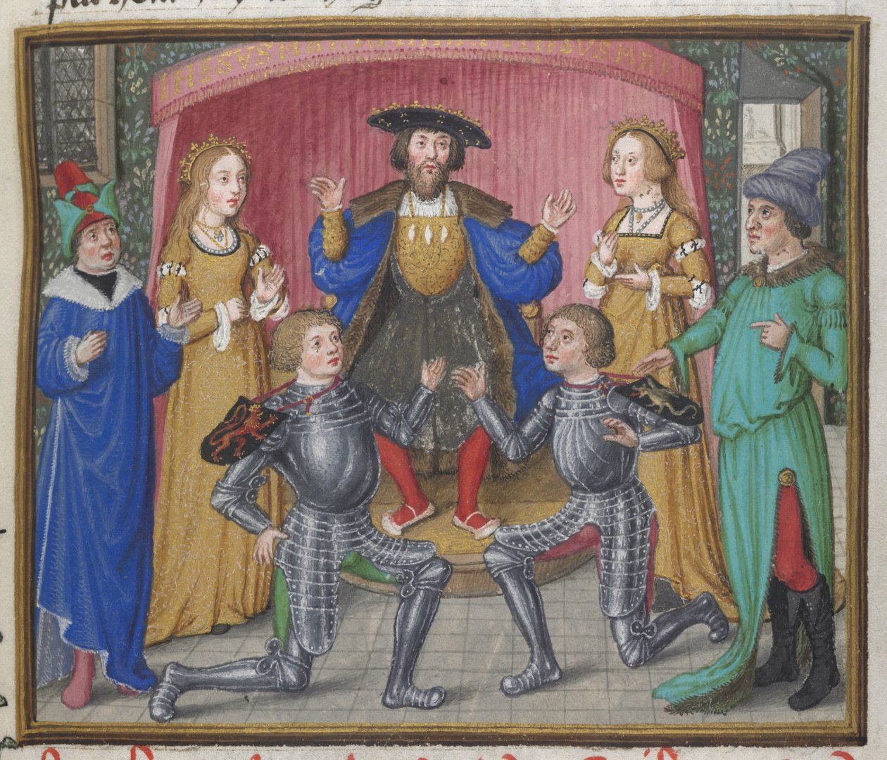 Polynices en Tydeus verzoend, illustratie uit de 