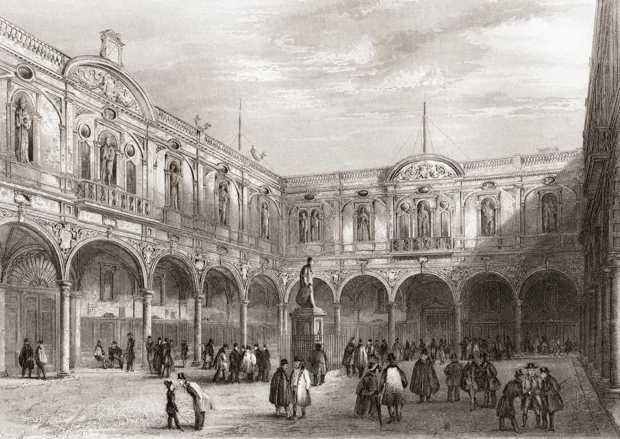 Royal Exchange, Londen, Engeland door English School