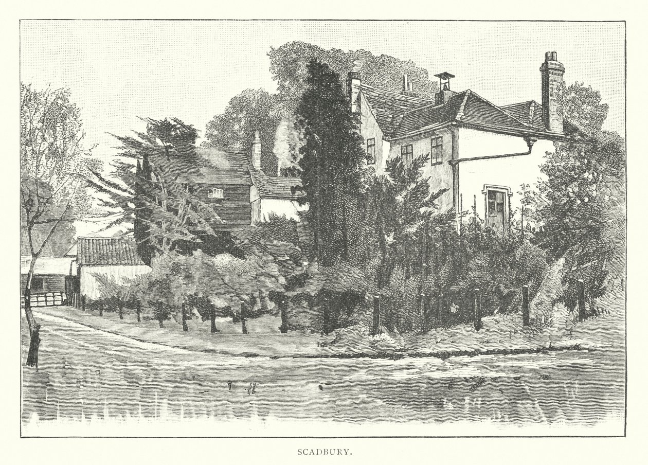 Scadbury (gravure) door English School