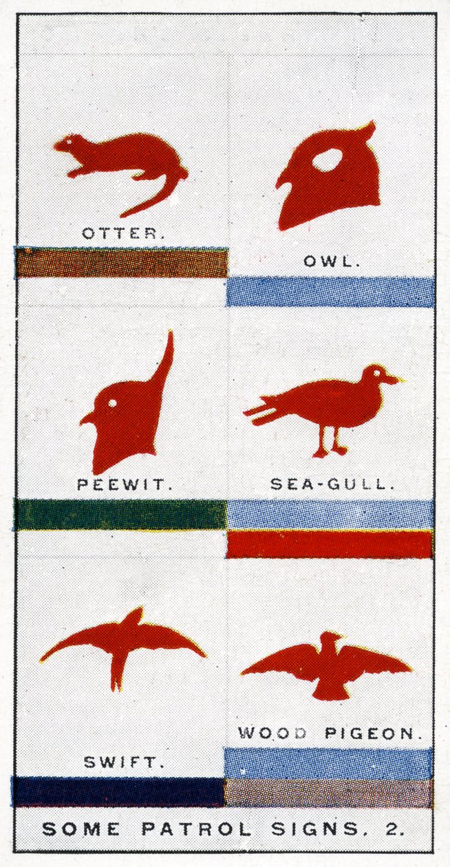 Scout patrouilletekens, 1929 door English School