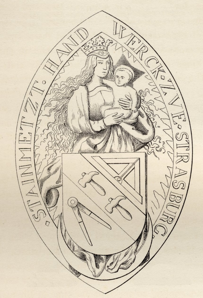 Zegel van de metselaars van Straatsburg, 1524, uit 