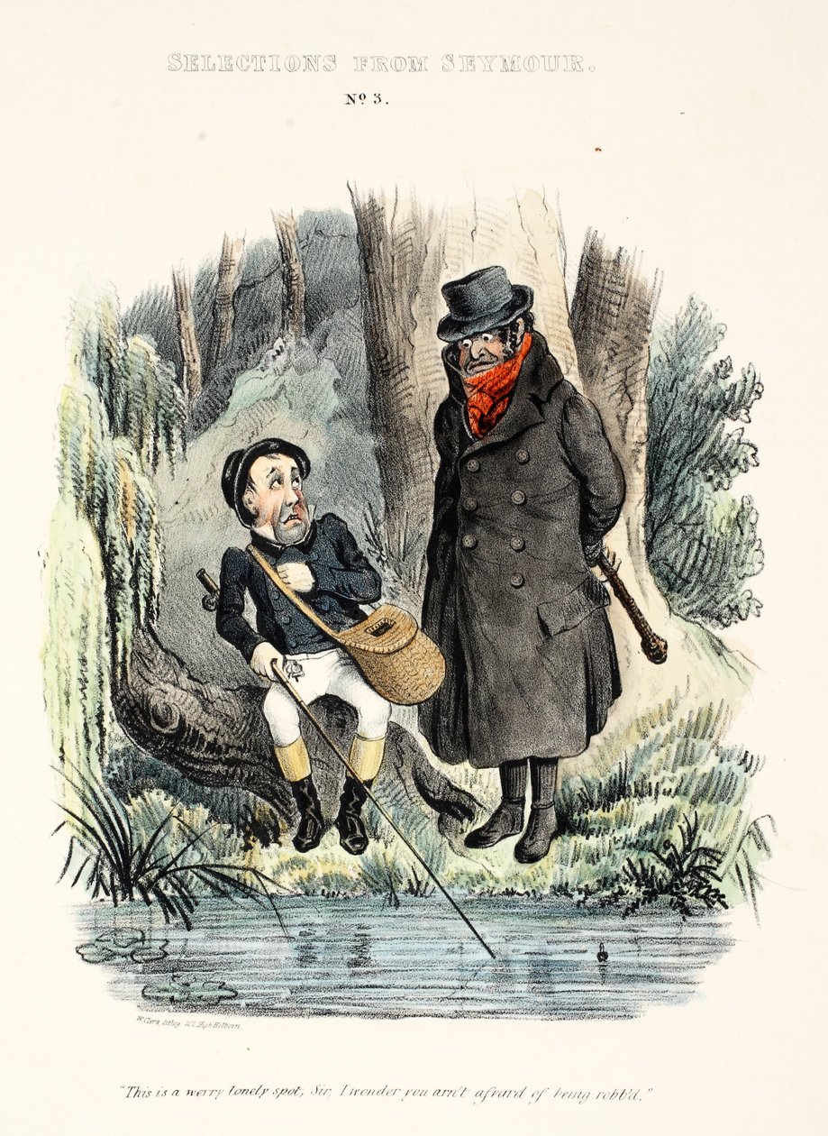 Selecties van Seymour: Nr. 3, "Dit is een erg eenzame plek, meneer, ik verbaas me dat u niet bang bent om beroofd te worden.", gepubliceerd ca. 1840 door English School