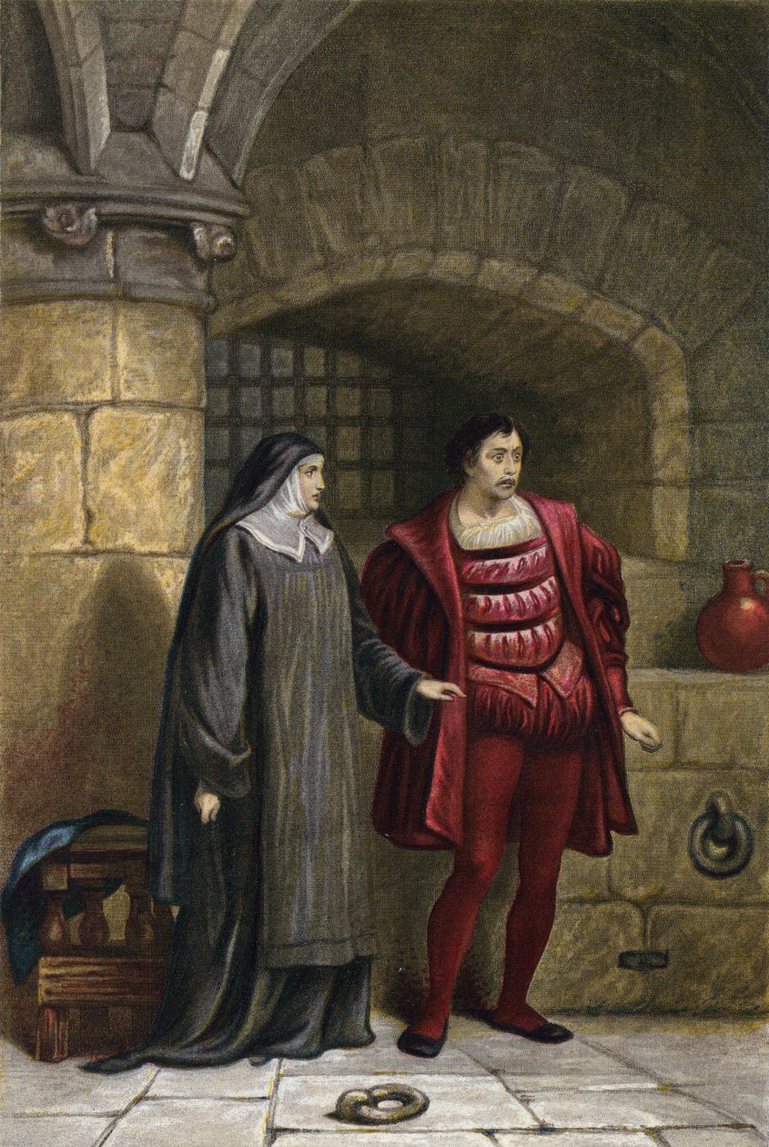 Shakespeare, Measure for Measure, Act III, Scene 1 (chromolitho) door English School