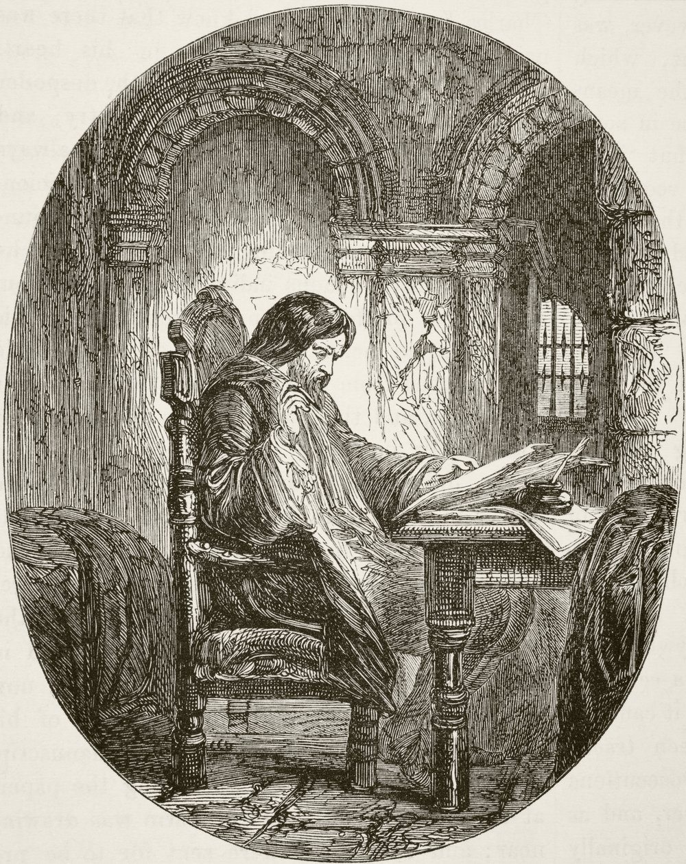 Sir John Eliot in de gevangenis, uit 