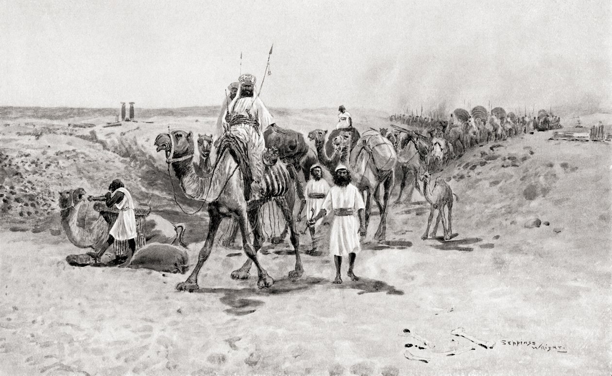 Salomo stuurt geschenken naar Hiram I, de Fenicische koning van Tyrus, uit Hutchinson