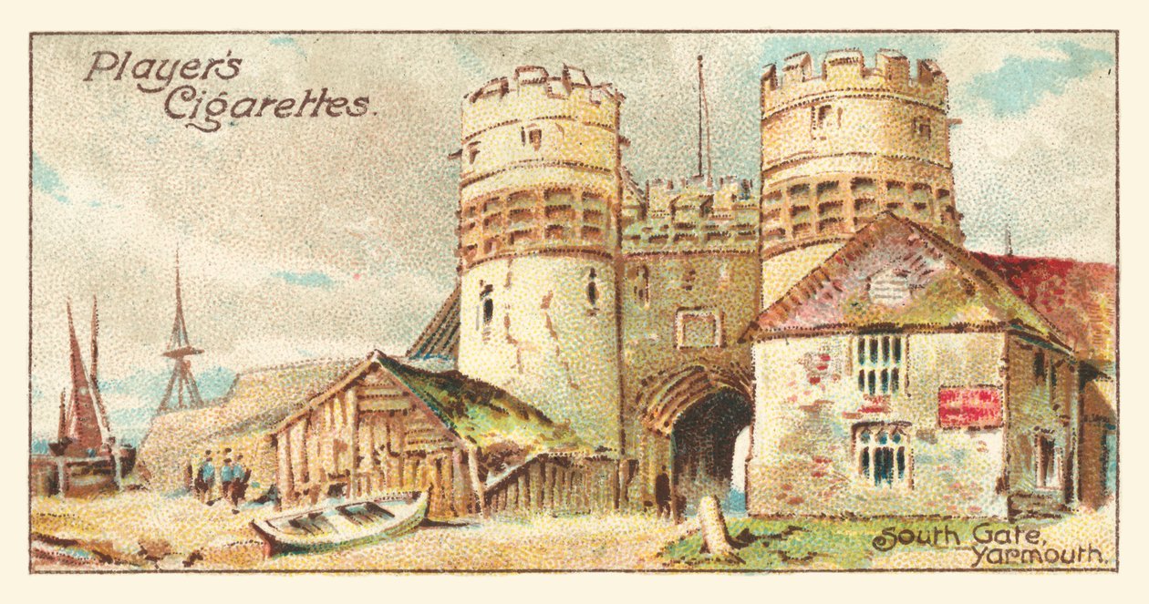 South Gate, Yarmouth (chromolitho) door English School