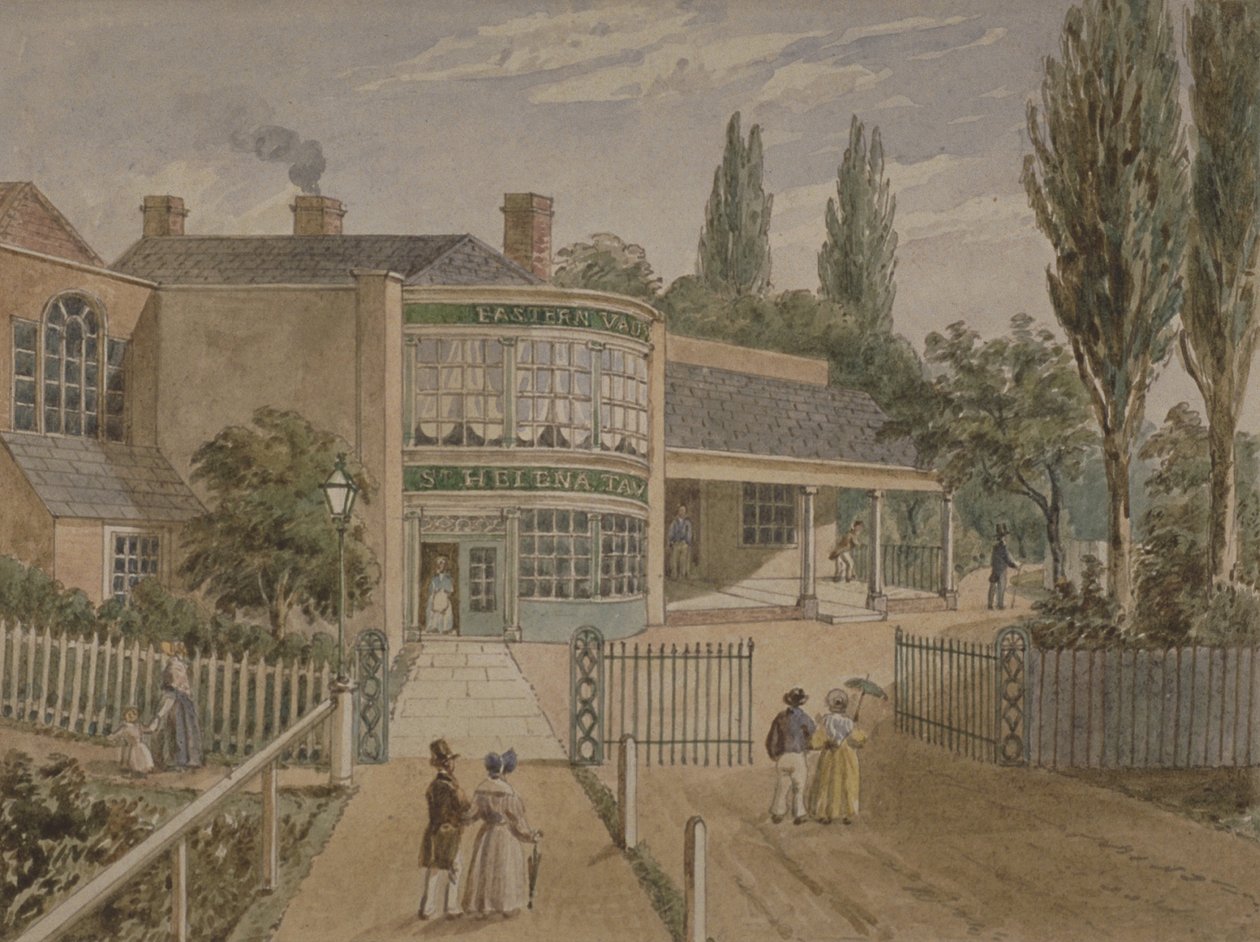 St Helena theetuinen, Lower Road, Rotherhithe, c.1860 door English School