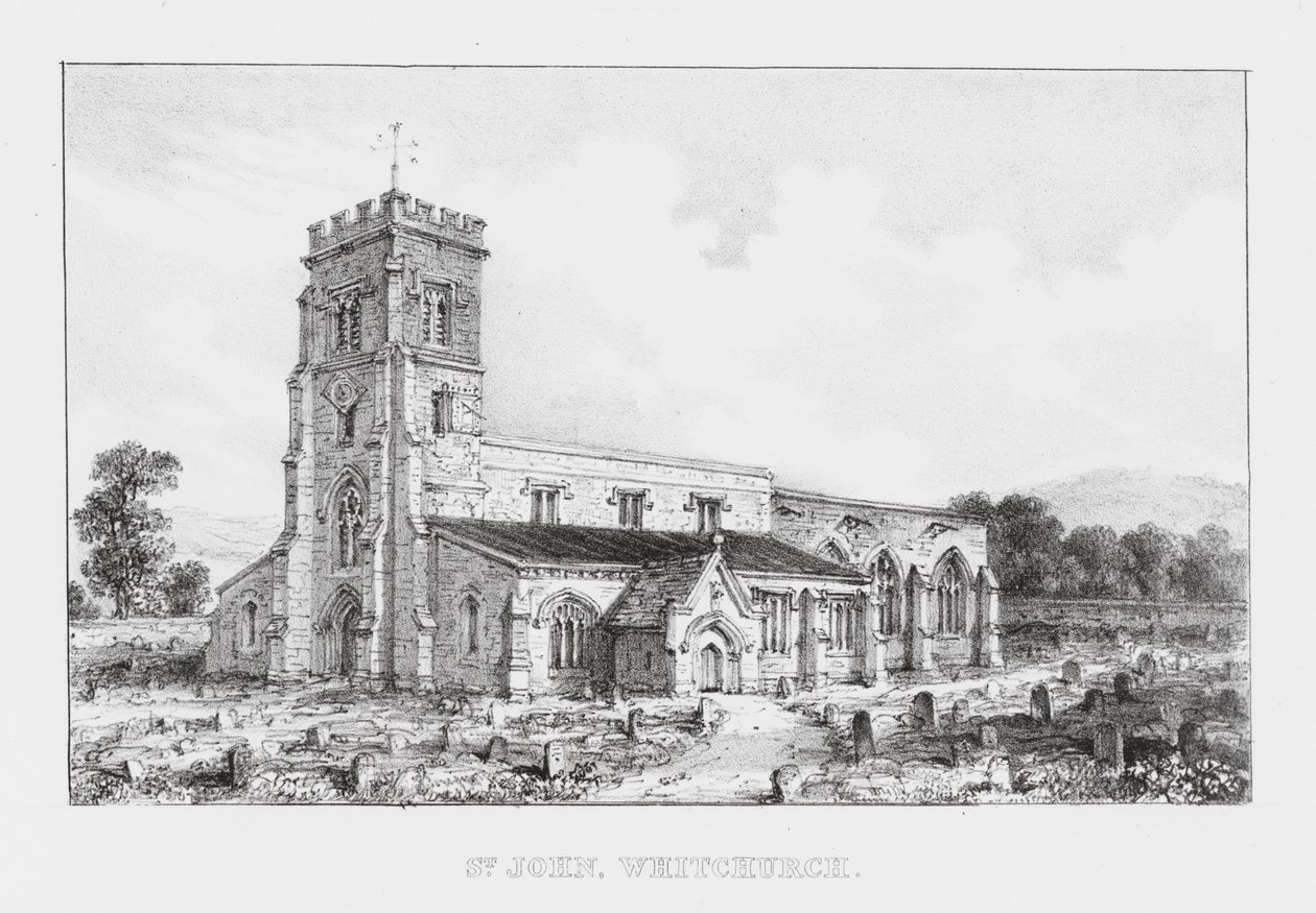 St John, Whitchurch (gravure) door English School