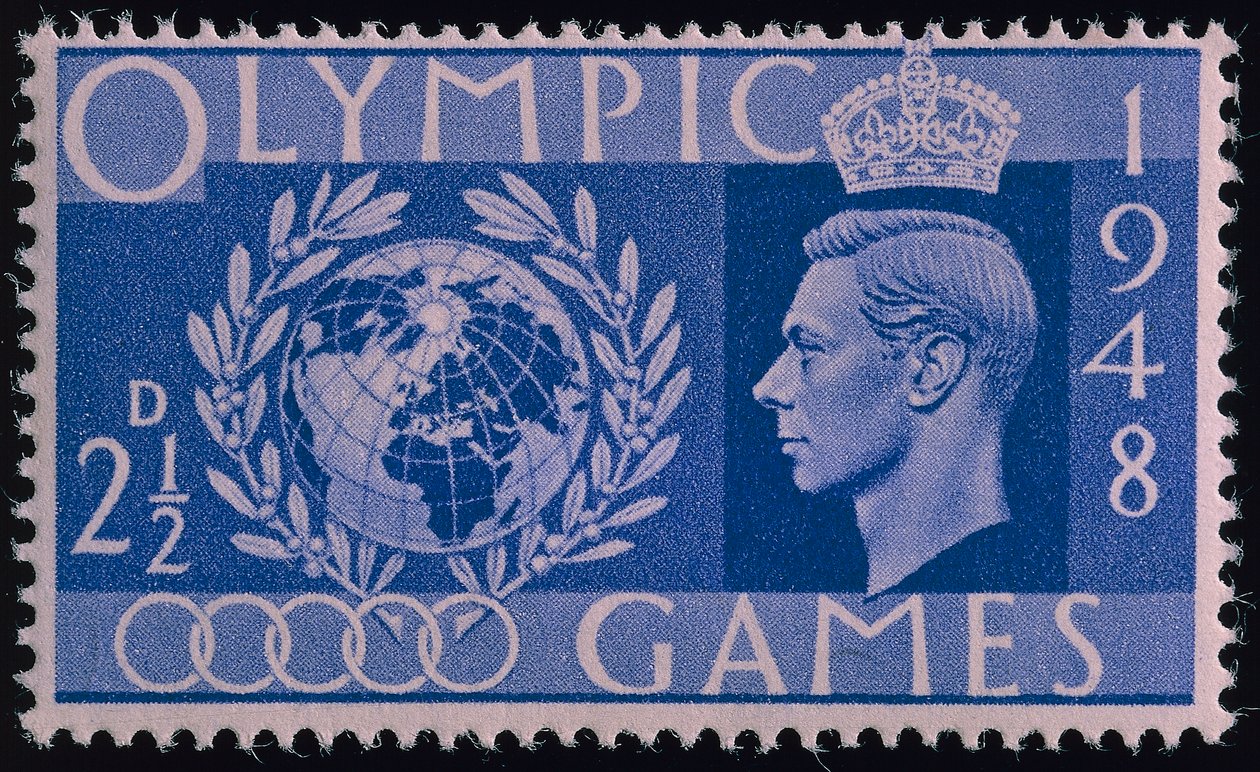 Postzegel ter herdenking van de Olympische Spelen van 1948 in Londen door English School