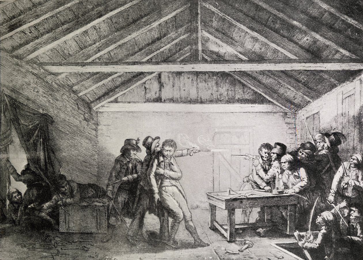 De arrestatie van de Cato Street-samenzweerders op 23 februari 1820 door English School