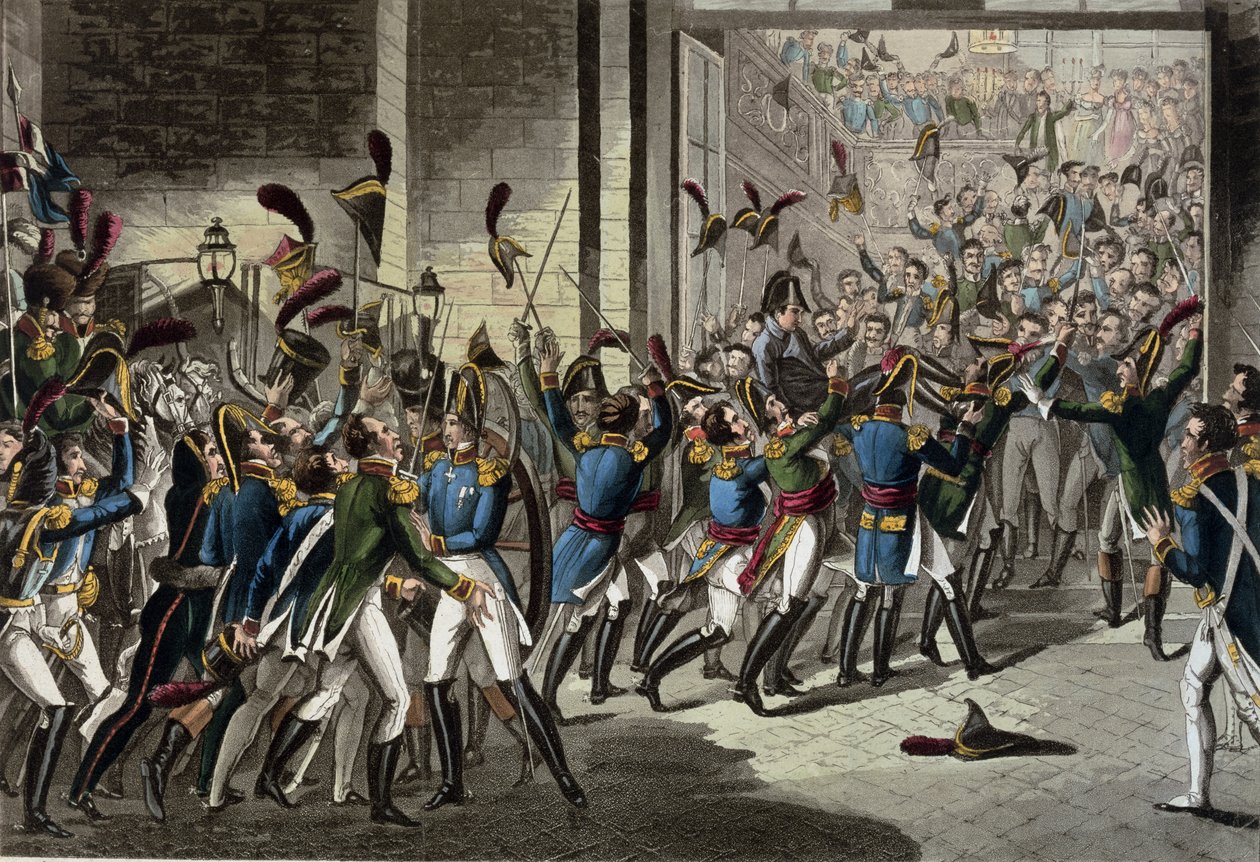 De aankomst van Napoleon bij de Tuilerieën op 20 maart 1815 door English School