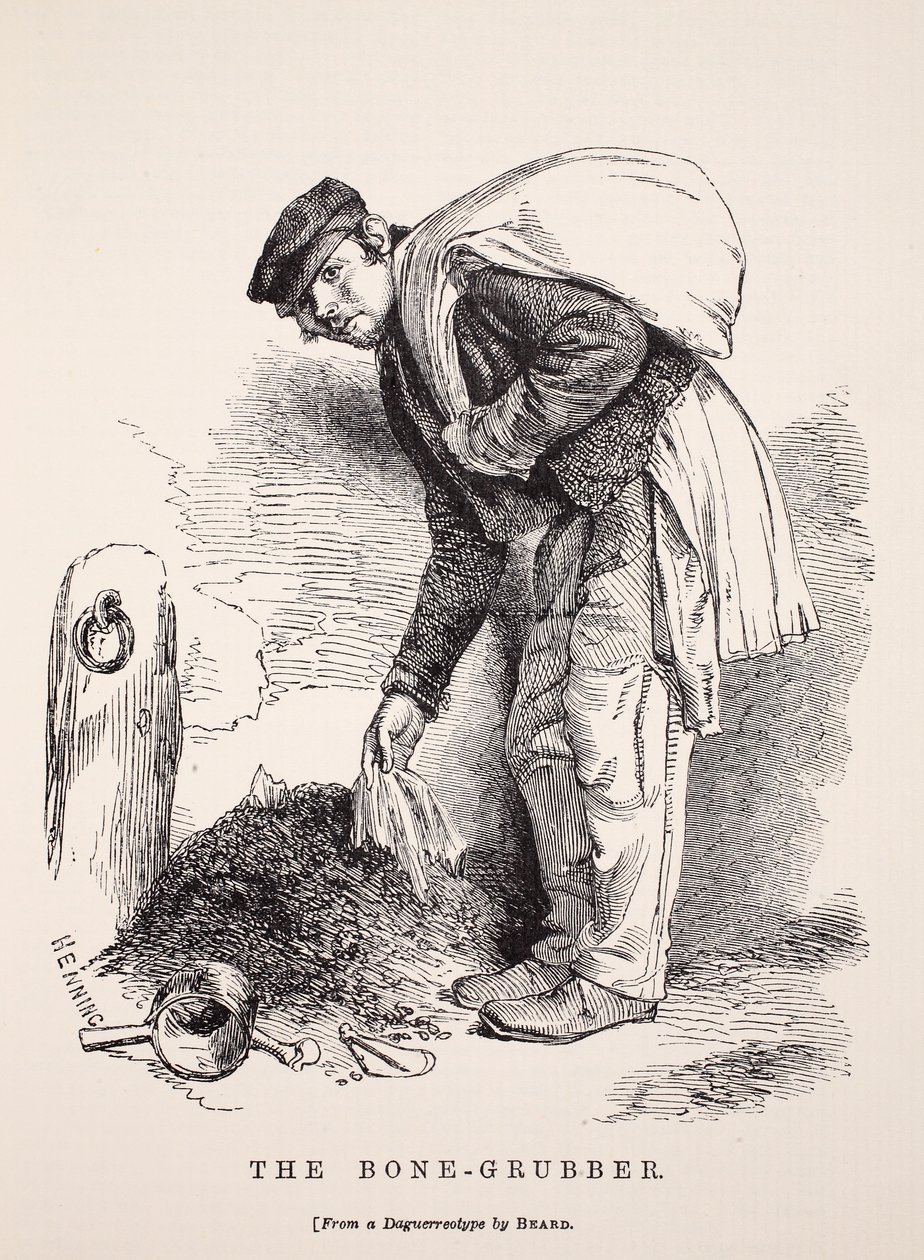 De Botten-Verzamelaar, naar een daguerreotype door Richard Beard, illustratie uit London Labour and London Poor door Henry Mayhew, pub. 1862 door English School