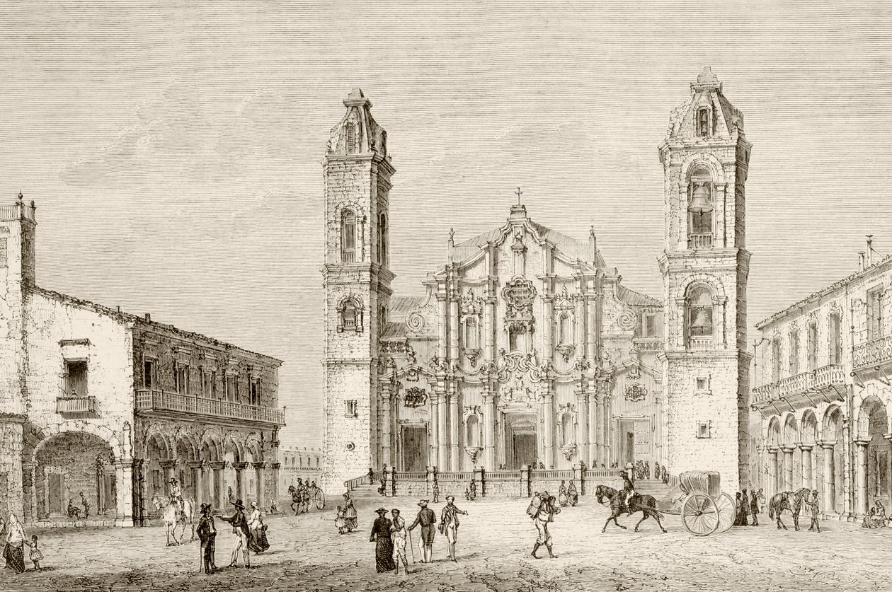 De kathedraal in Havana, Cuba door English School