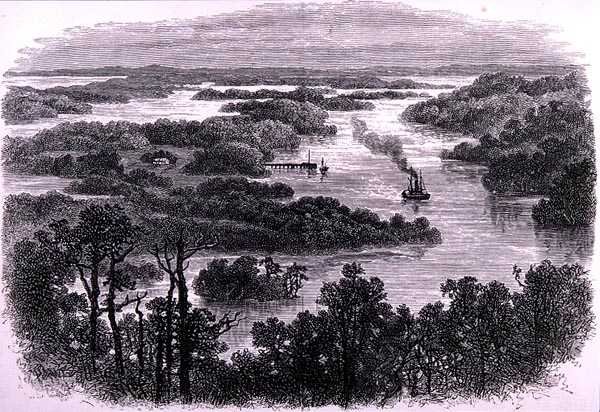 De Samenvloeiing van de Murray en Darling Rivieren, nabij Wentworth, New South Wales, Australië, uit 