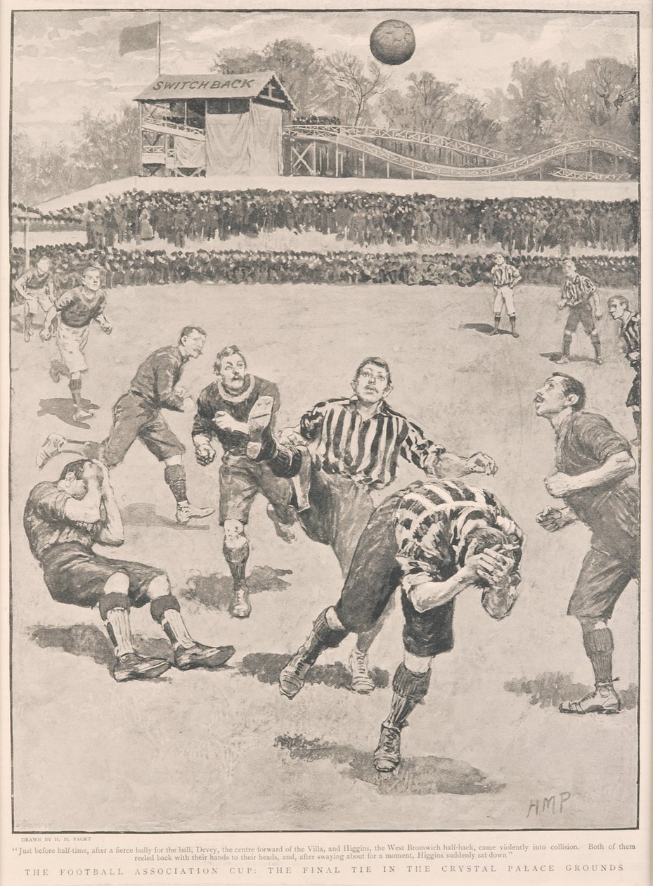 De Voetbalbond Beker - De Finale in de Crystal Palace Grounds, 1895 door English School