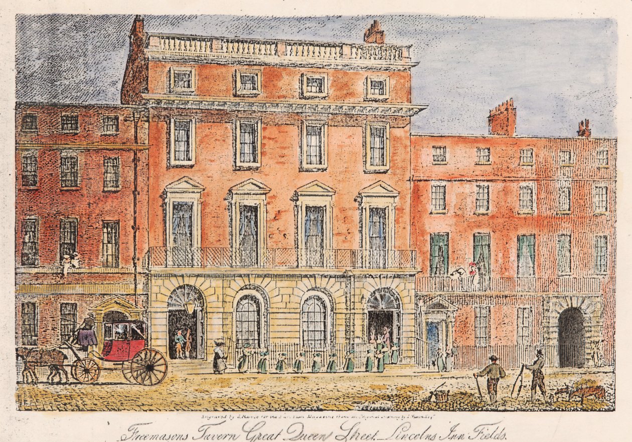 De Vrijmetselaars Tavern, 1863 door English School