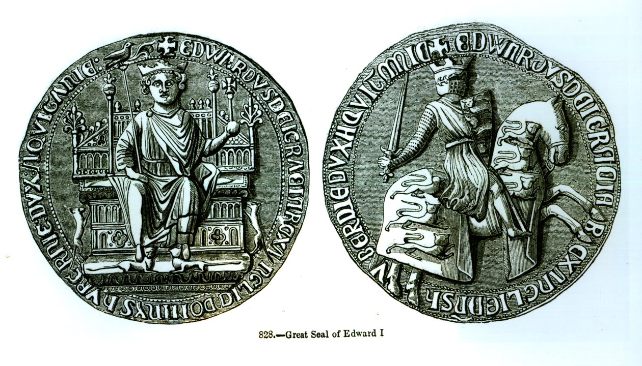 Het grote zegel van Edward I door English School
