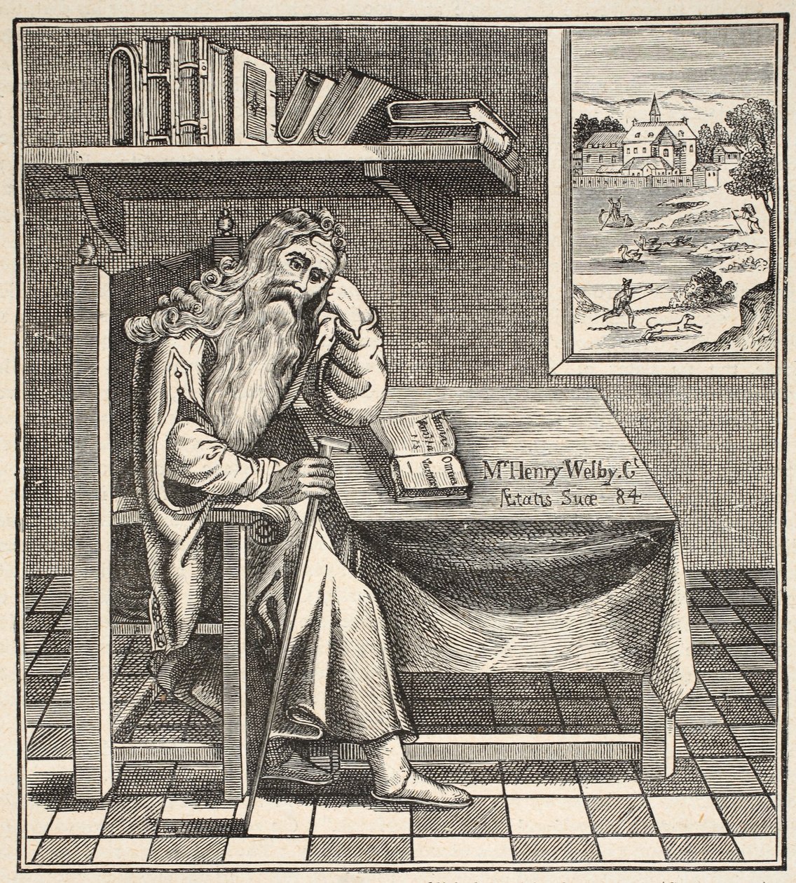 De Grub Street Kluizenaar, uit een afbeelding gepubliceerd door Richardson, 1794 door English School