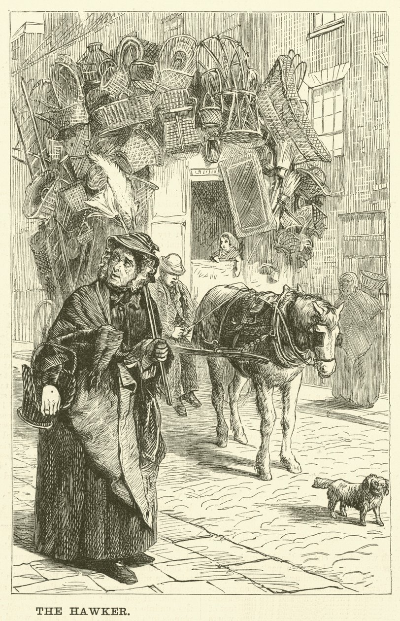 De havik (gravure) door English School