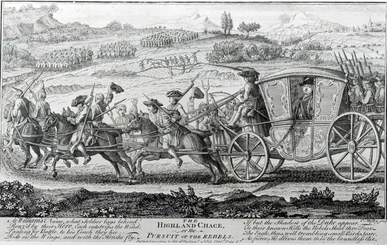 De Hooglandjacht, 21 februari 1745 door English School