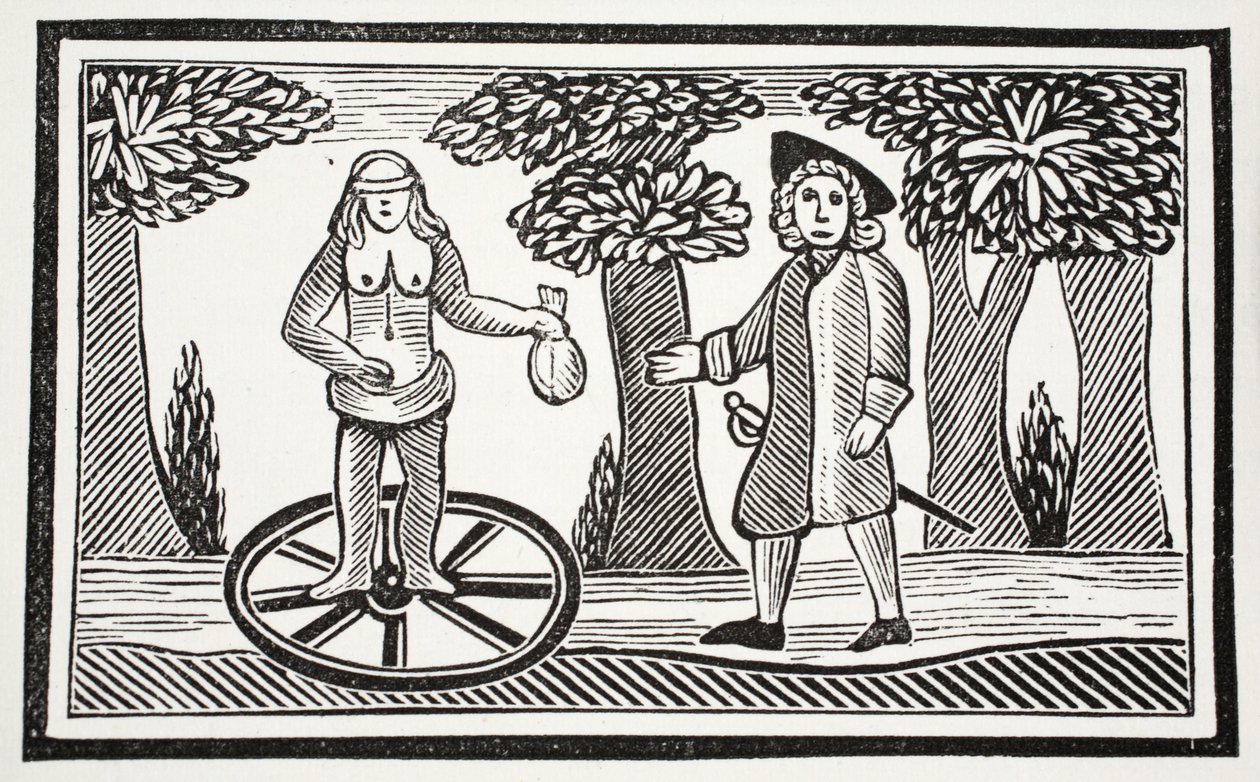 De Geschiedenis van Fortunatus, illustratie uit Chap-books van de Achttiende Eeuw door John Ashton, uitgegeven 1882 door English School