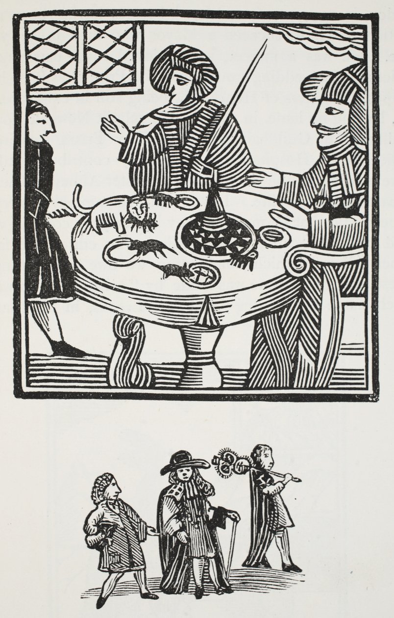 De geschiedenis van Sir Richard Whittington, drie keer burgemeester van Londen, illustratie uit Chap-books van de achttiende eeuw door John Ashton, uitgegeven 1882 door English School