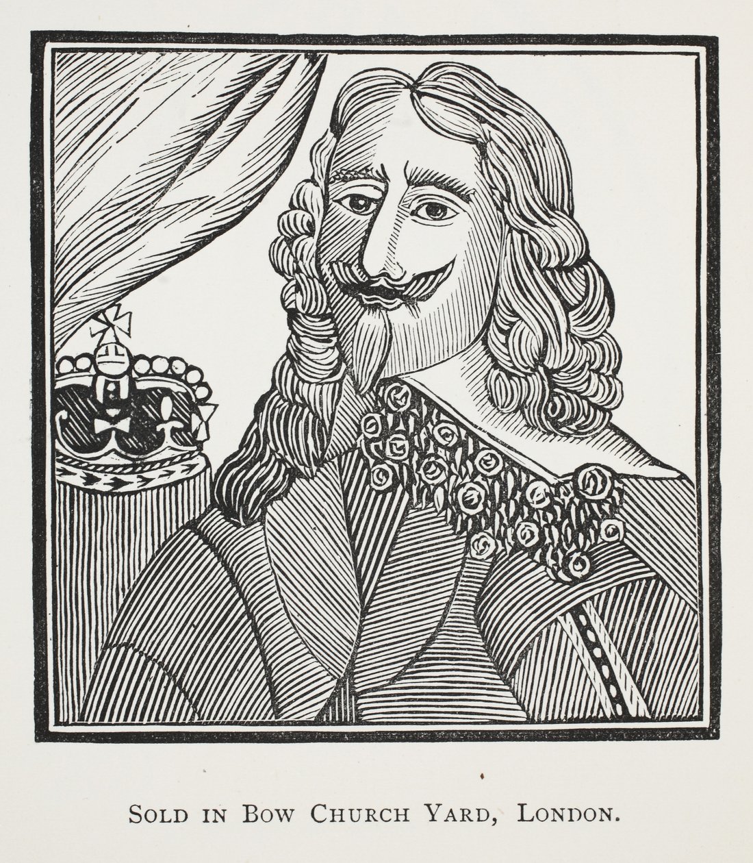 De geschiedenis van de koninklijke martelaar, koning Karel de Eerste, illustratie uit Chap-books van de achttiende eeuw door John Ashton, uitgegeven 1882 door English School