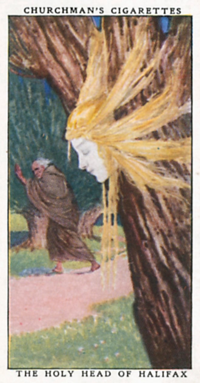 Het Heilige Hoofd van Halifax (kleurenlitho) door English School