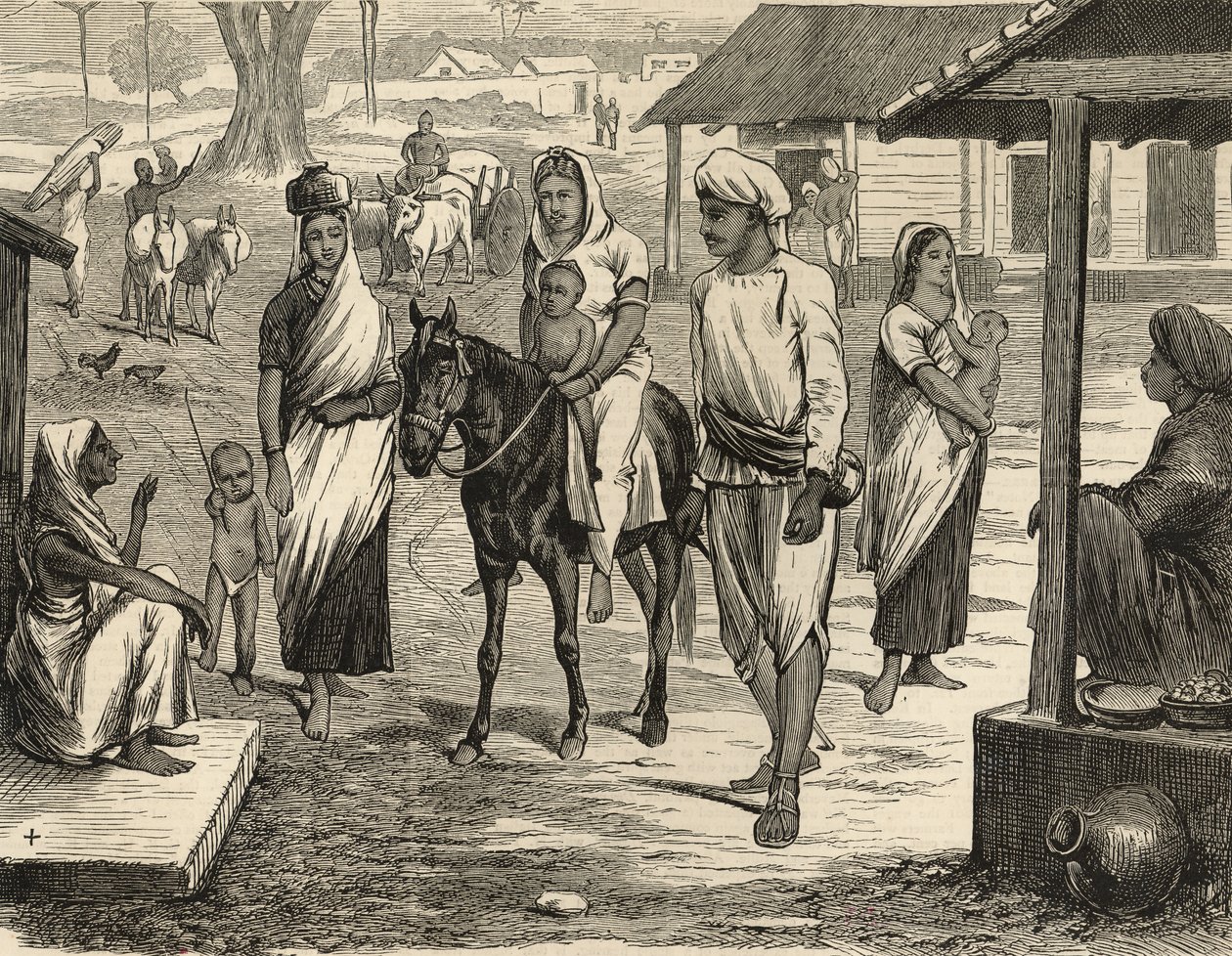De Indiase hongersnood: Een Bengalees dorp, uit 