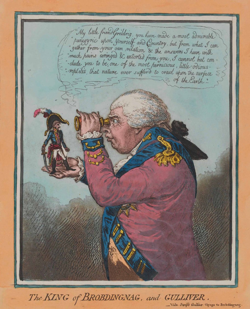 De Koning van Brobdingnag en Gulliver door English School