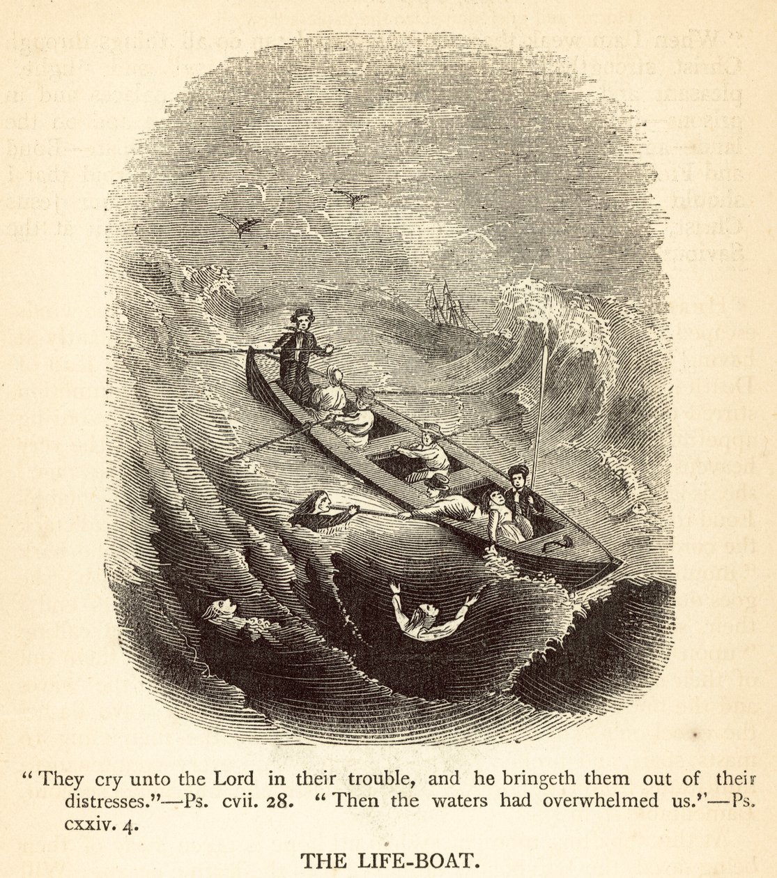 De reddingsboot (gravure) door English School